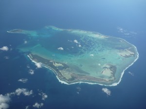 Cocos Island Atoll. The underwater landslides that shape atolls may create thousands of undocumented tsunamis. (Credit: PalawanOz / Wikimedia Commons)