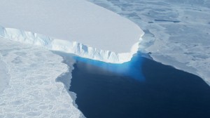 Antarctica's Thwaites Glacier is currently stabilized by a rocky ridge underneath its base. (Credit: NASA / Jim Yungel)