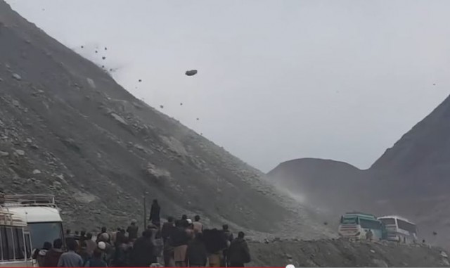 Shooting rocks on the Karakorum Highway, via a Youtube video - AGU.Blogosphere