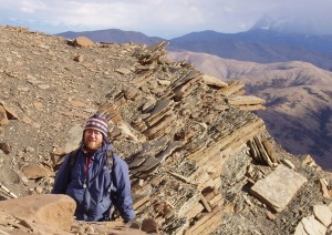 Brian Romans doing geological field work in the Patagonian Andes, Chile (photo courtesy of Brian Romans)