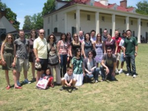 The 2012 American Meteorological Society's Summer Policy Colloquium attendees are seen on a visit to Mount Vernon in Virginia. Photo courtesy of Jennifer Henderson.