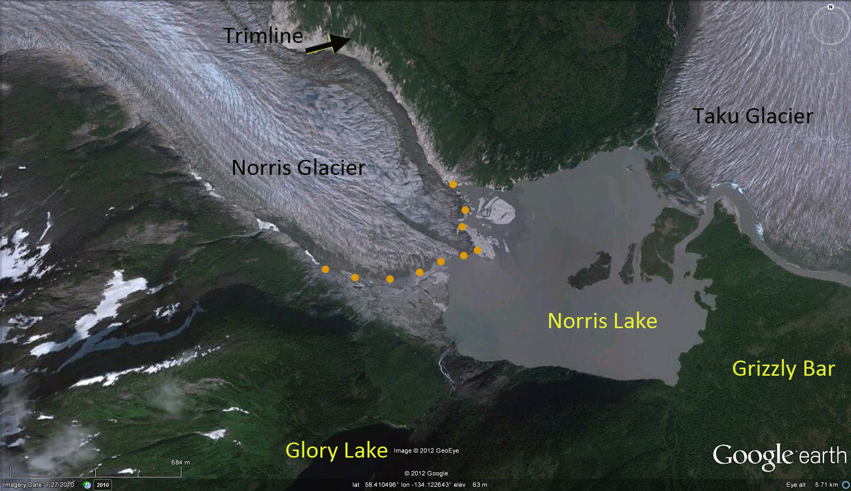 norris glacier 2010