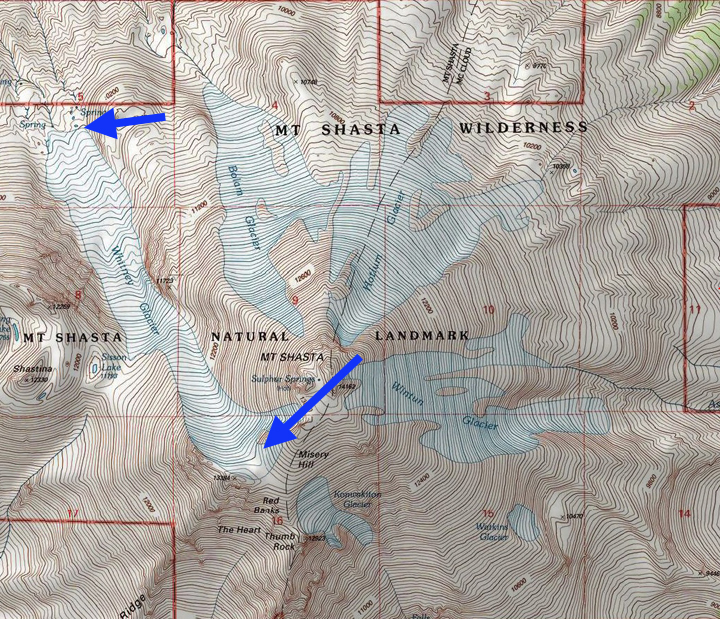 Whitney Glacier Retreat And Thinning Mount Shasta California