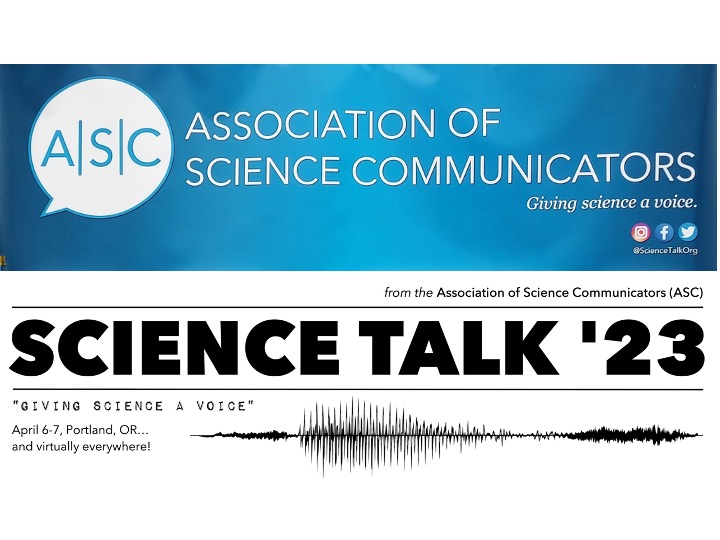 screenshot of ASC header and Science Talk logo