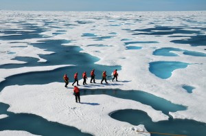 Researchers Check Ice Floe Thickness