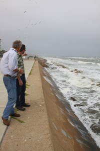 Scientists at the Galveston Seawall