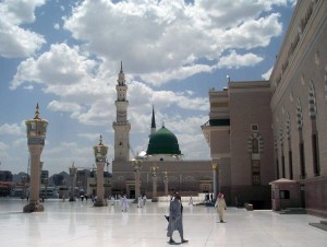 Al-Masjid al-Nabawi, a mosque built by the prophet Mohammed, in Al-Medinah. Credit: Noumenon 