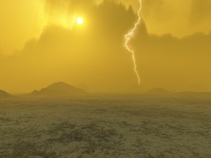 Artist's concept of lightning on Venus