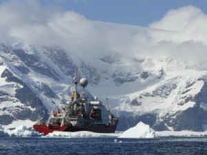 Scientists returned to the Antarctic Peninsula aboard RRS James Clark Ross earlier this year to deploy an EM-Apex float in the hope of observing more tidal mixing processes. Credit: Jess Mead Silvester