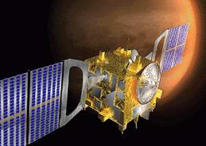 The Venus Express’s magnetometer measured electromagnetic waves, called whistler waves, which confirmed the presence of lightning on Venus. After eight-plus years in orbit, the spacecraft ended its mission.  Credit: NASA