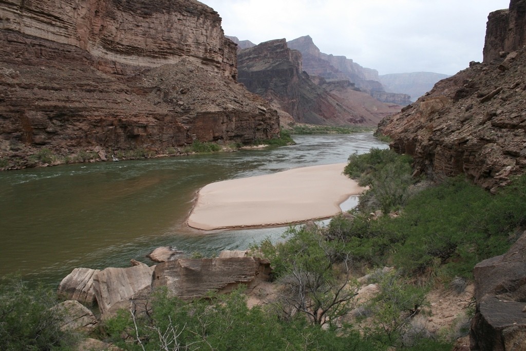 Sandbar on the Colorado River - 65 miles