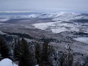 Looking north towards Mono Lake and Mono Craters from the summit of Reverse Peak. Credit: Jared Peacock/USGS. 