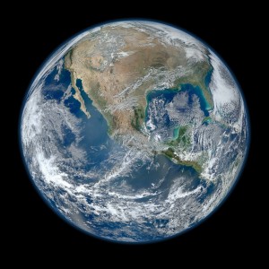 A 'Blue Marble' image of the Earth taken from the VIIRS instrument aboard NASA's Suomi NPP Earth-observing satellite. This composite image uses a number of swaths of the Earth's surface taken on January 4, 2012. Credit: NASA/NOAA/GSFC/Suomi NPP/VIIRS/Norman Kuring