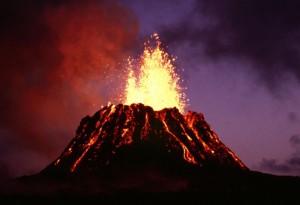 Pu'u 'O'o, a Volcanic cone on Kilauea, Hawaii. Credit: USGS. 