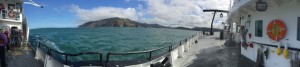 Panorama on the deck of the R/V Oceanus.