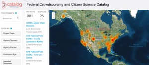 A newly released catalog of Federally-funded Crowdsourcing and Citizen Science Projects can be accessed at citizenscience.gov. Credit: USGS