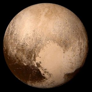 The pictures New Horizons sent back from its close encounter with Pluto, the Kuiper Belt’s most famous denizen, showed it was much more than a simple snowball in space. Credit: NASA. 