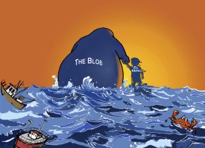 The Blob and El Niño are on their way out, leaving a disrupted marine ecosystem behind. Credit: Michael Jacox