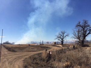 A crop fire in Aspen, Colorado. A new study finds emissions from the fire had high levels of nitrogen-containing volatile organic compounds (NVOCs), corresponding to the high nitrogen content of the crops.