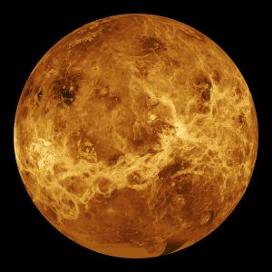 A composite image of Venus' northern hemisphere. Credit: Solar System Visualization Project and the Magellan Science team 