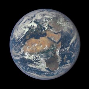 Image of Earth taken by a NASA camera on the Deep Space Climate Observatory (DSCOVR) satellite. Credit: NASA via Flickr. 