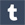 Tumblr social media icon.