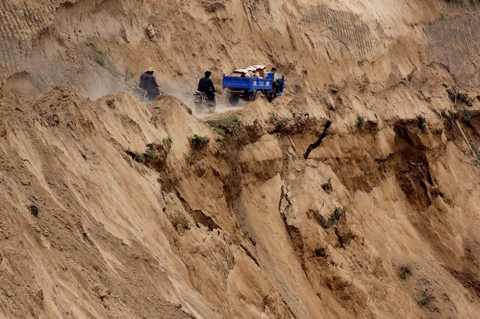 Loess rockfall in Gansu