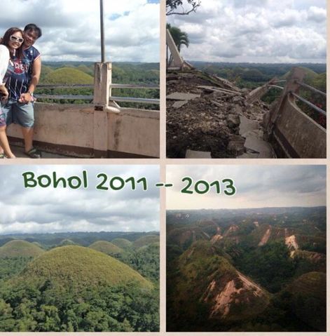 Chocolate Hills after earthquake