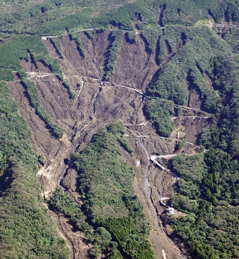 Izu-Oshima debris flows