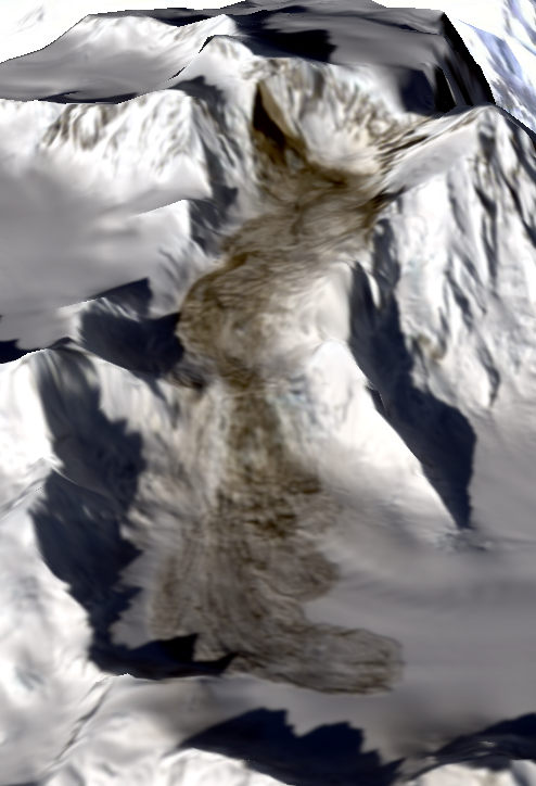 Mount la Perouse rock avalanche