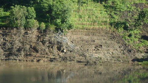 Sunkoshi landslide dam breach