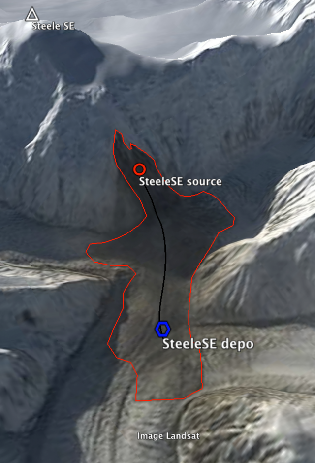 Mount Steele rock avalanche