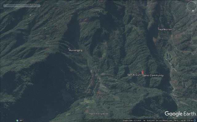 Sanxicun landslide in China