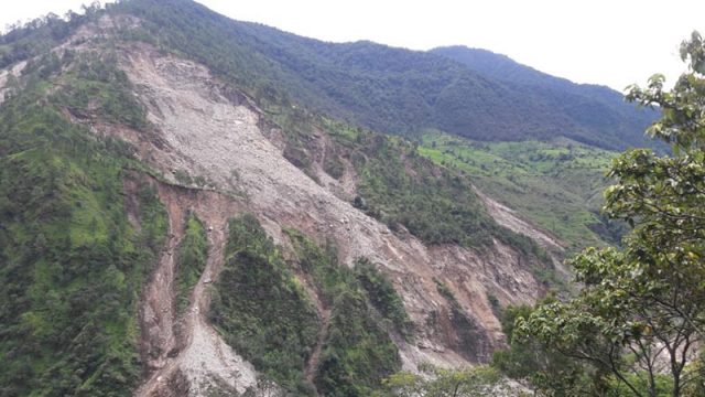 Budhiganga River landslide