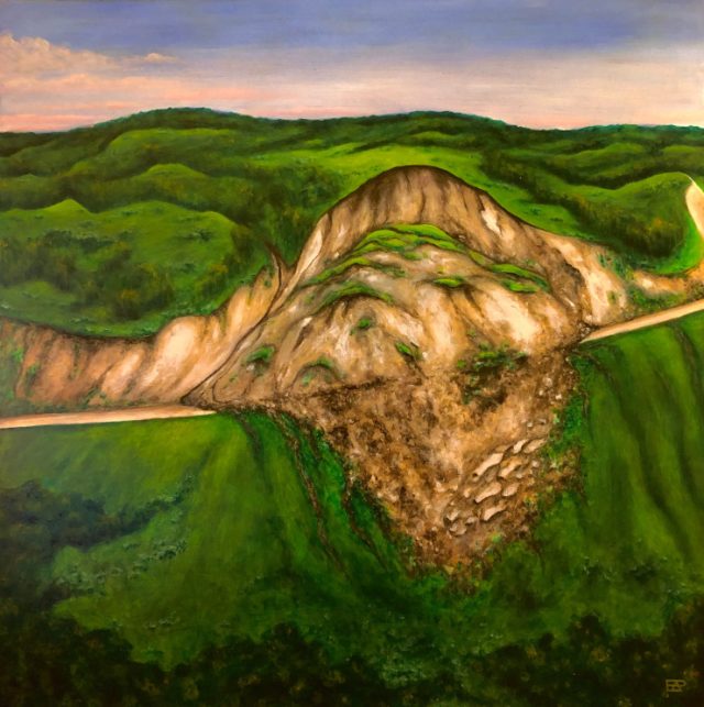 Doing the Electric Landslide – Oil on Canvas – 36 x 36 inches
