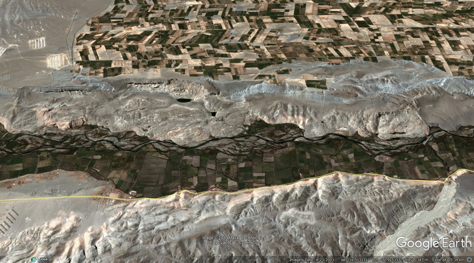 Landslides driven by irrigation in Peru