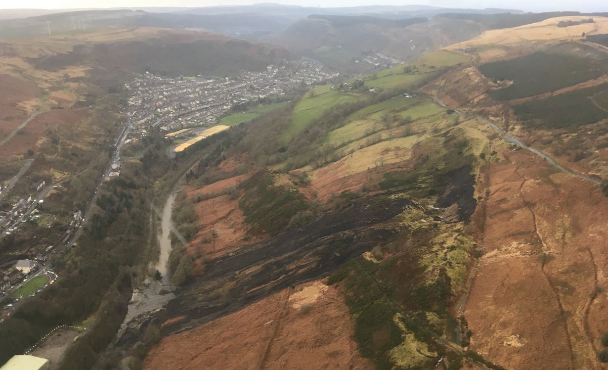 Tylorstown landslide via NPAS