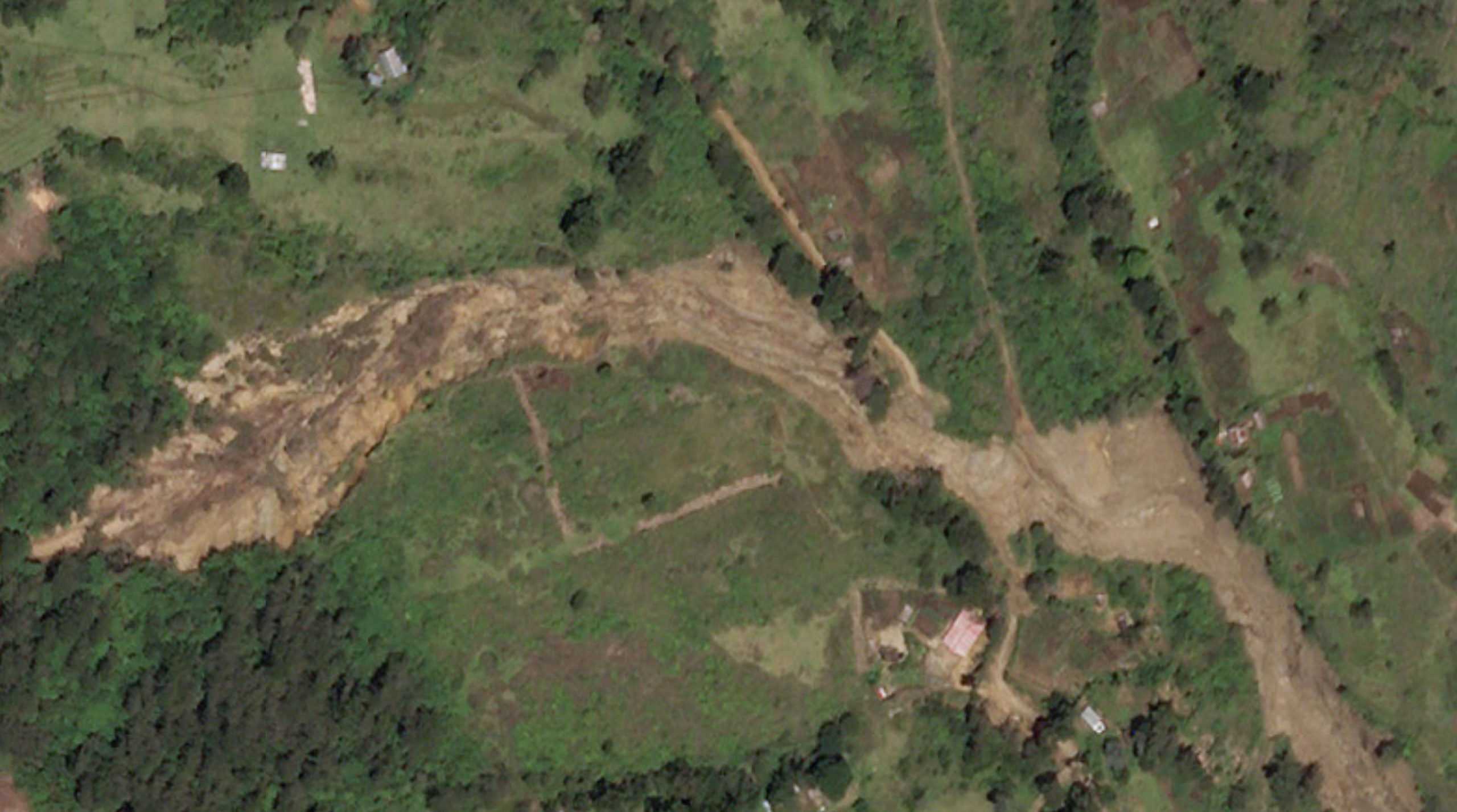 Planet Labs SkySat image of the source area of the Kegesuglo landslide, 