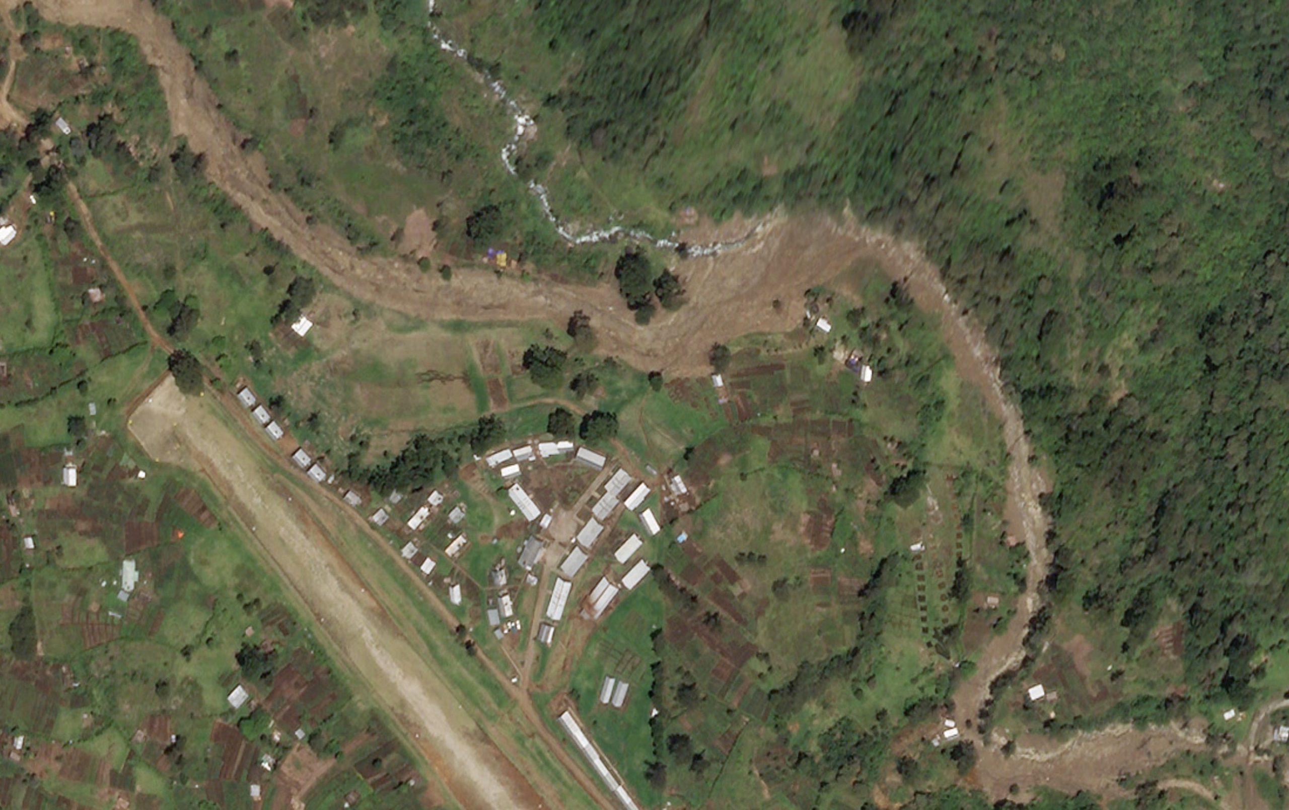 lanet Labs SkySat image of the track of the Kegesuglo landslide
