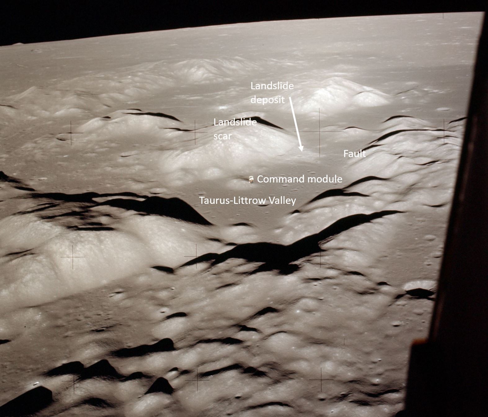 Landslide on the moon