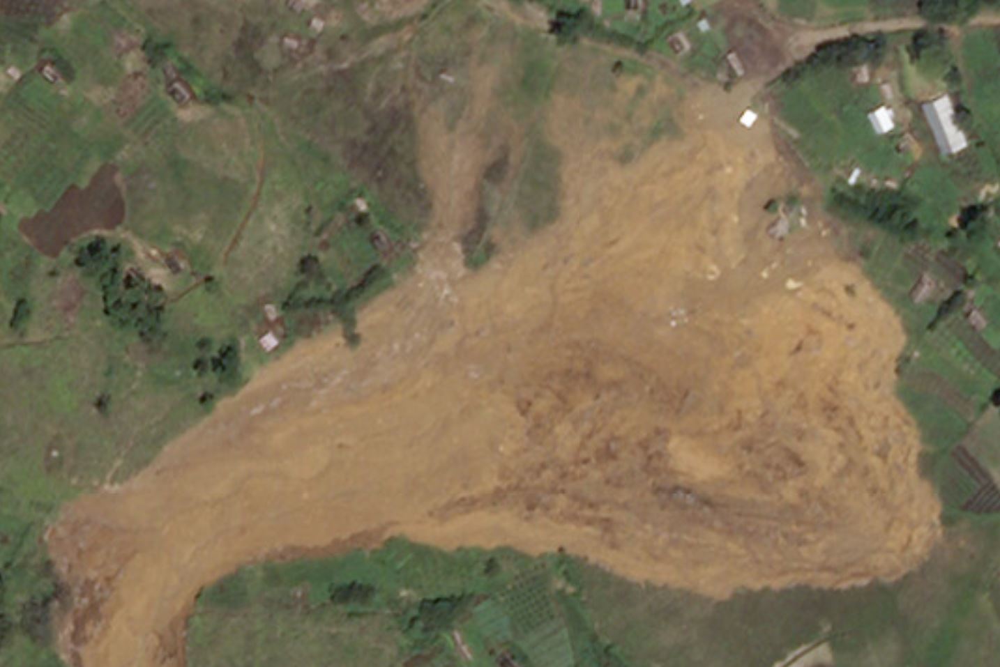 Deposit of the Tendepo landslide