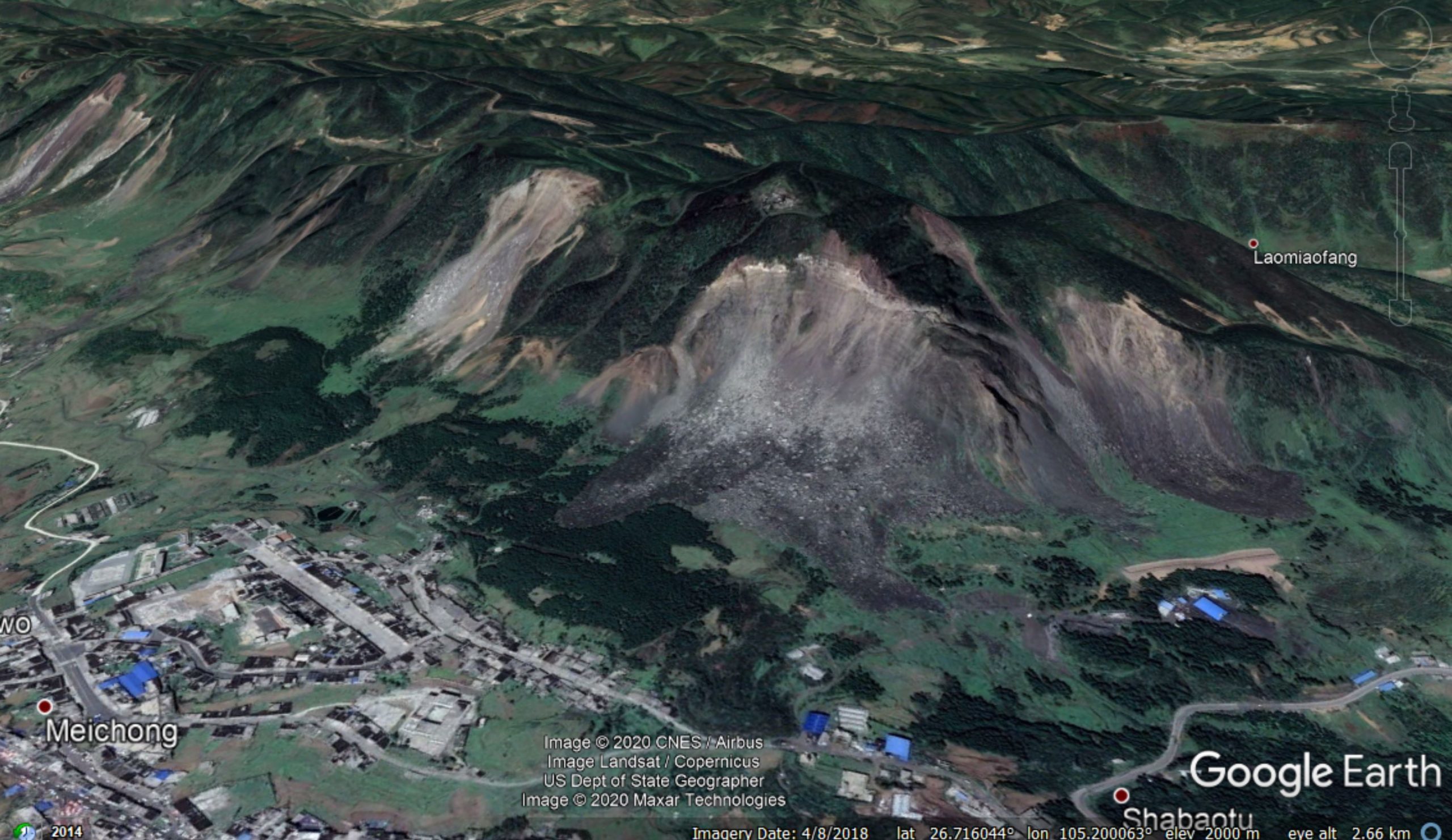 The Zongling landslides