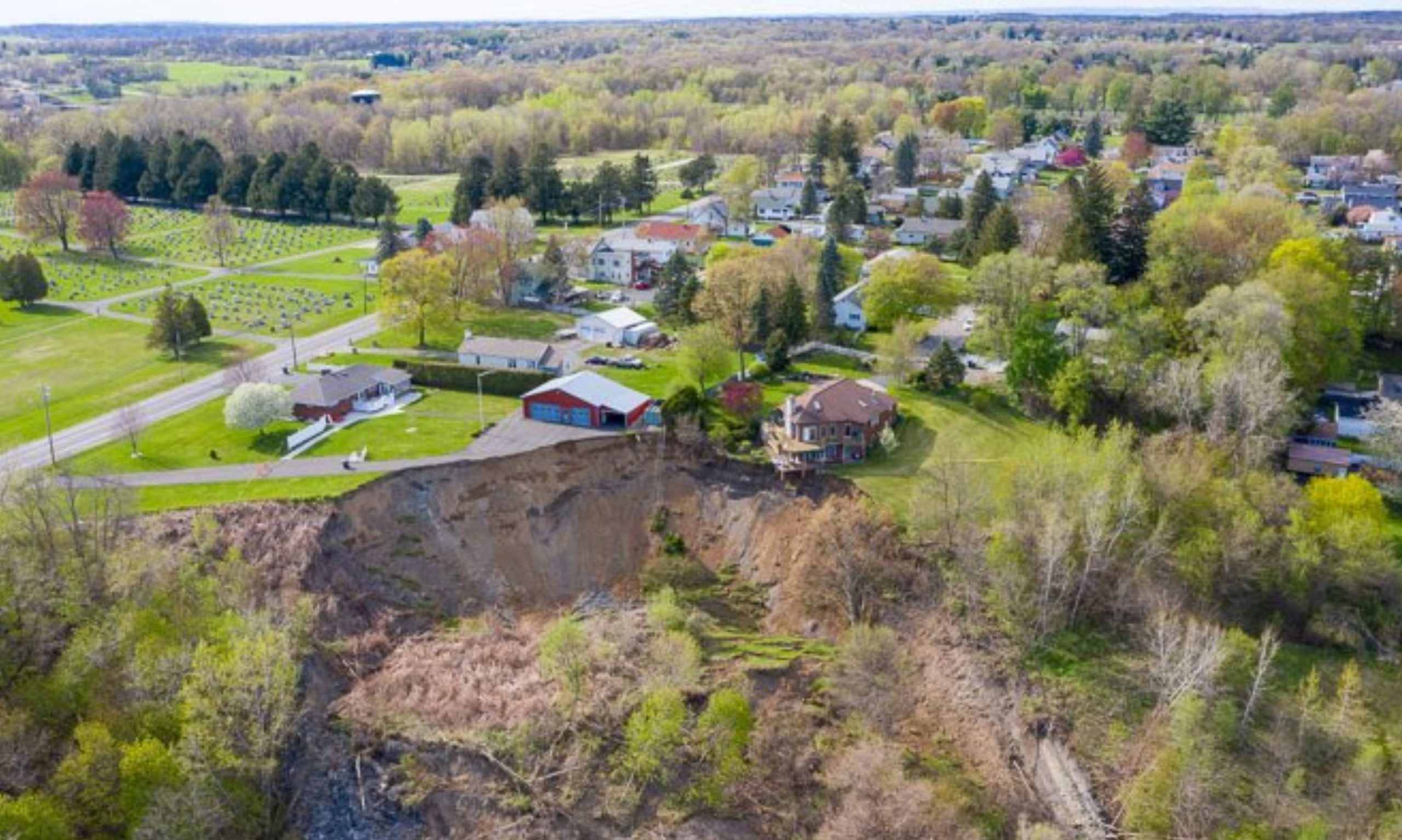 The landslide at Waterford in New York