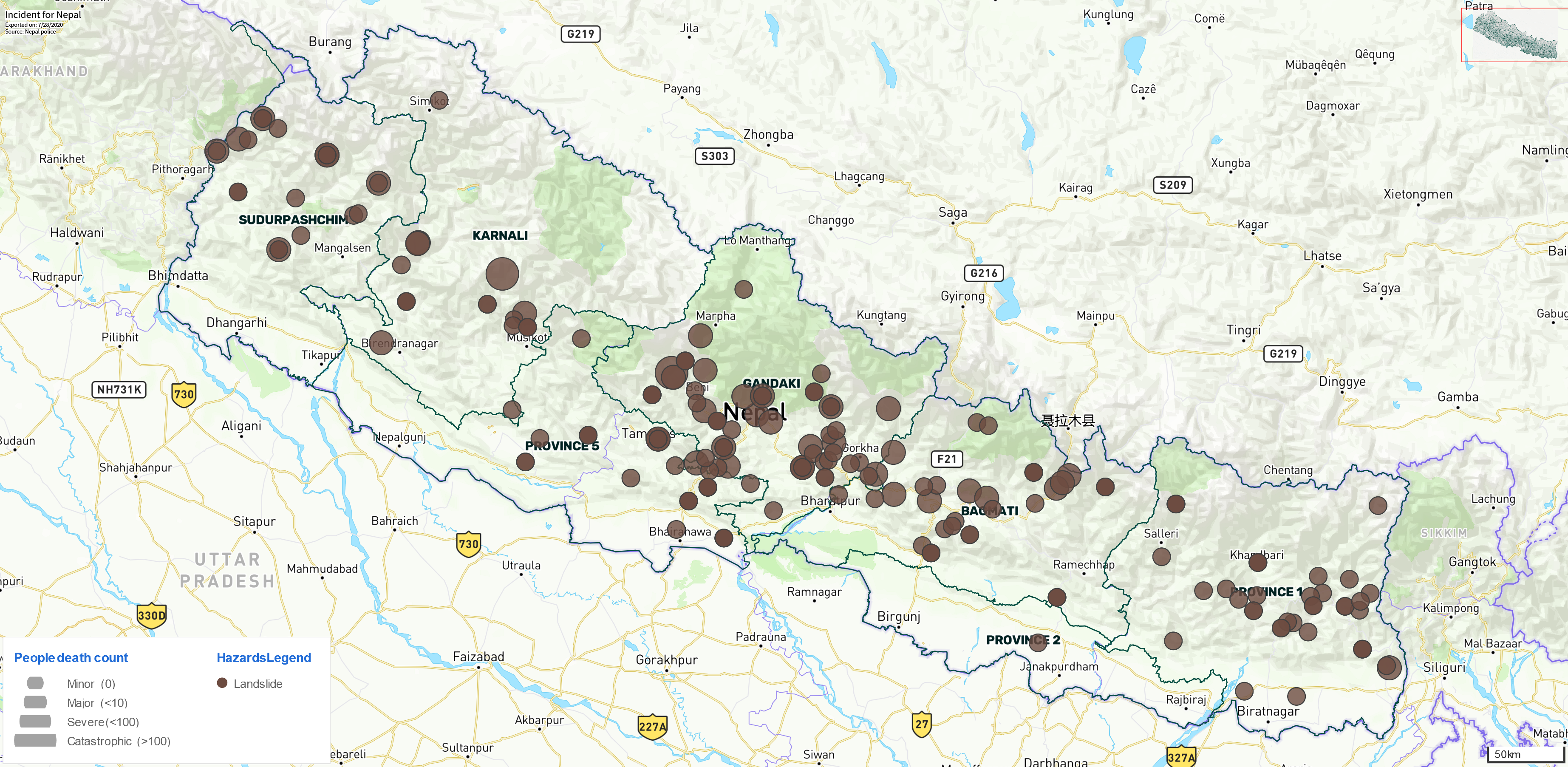 Mapping landslides in Nepal