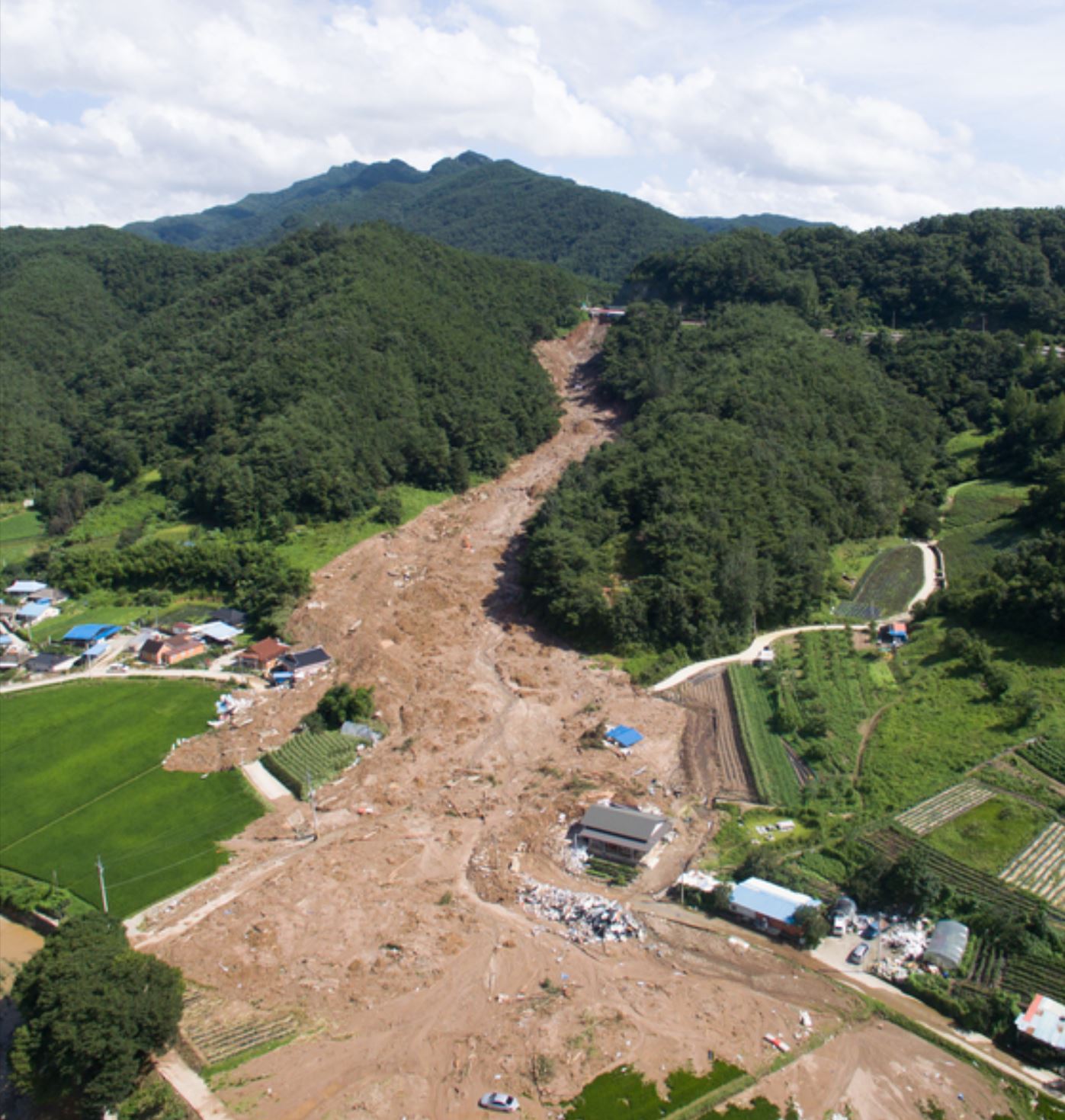 The landslide in Gokseong County, in South Korea