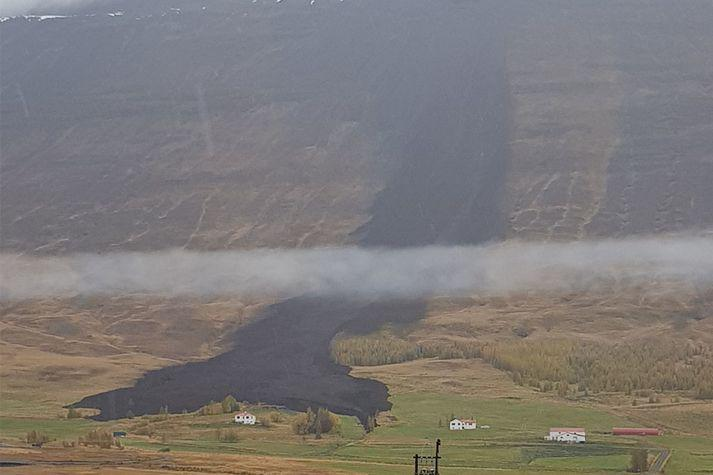 The Eyjafordur landslide