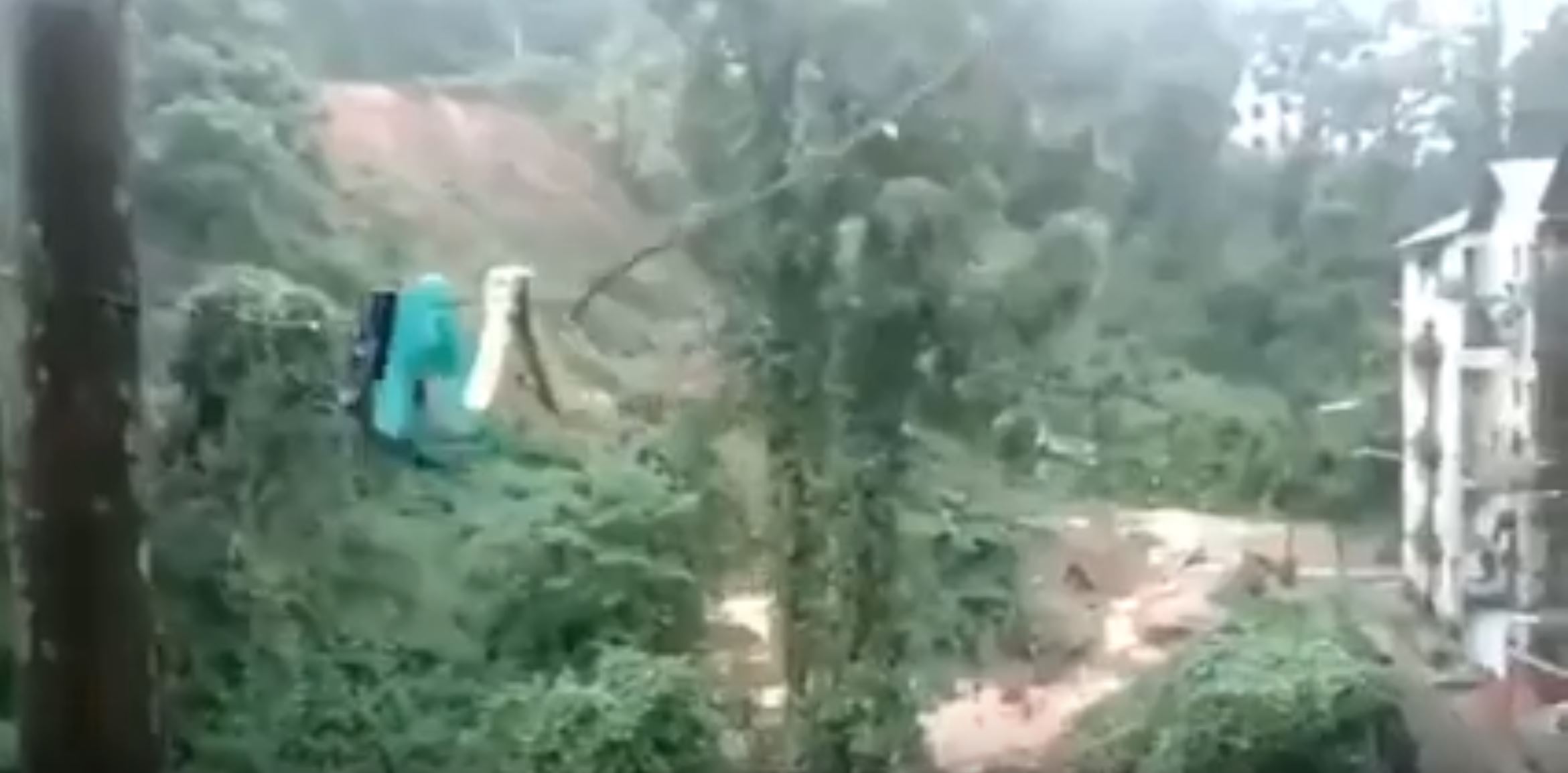 Liquefaction in a landslide in Shillong