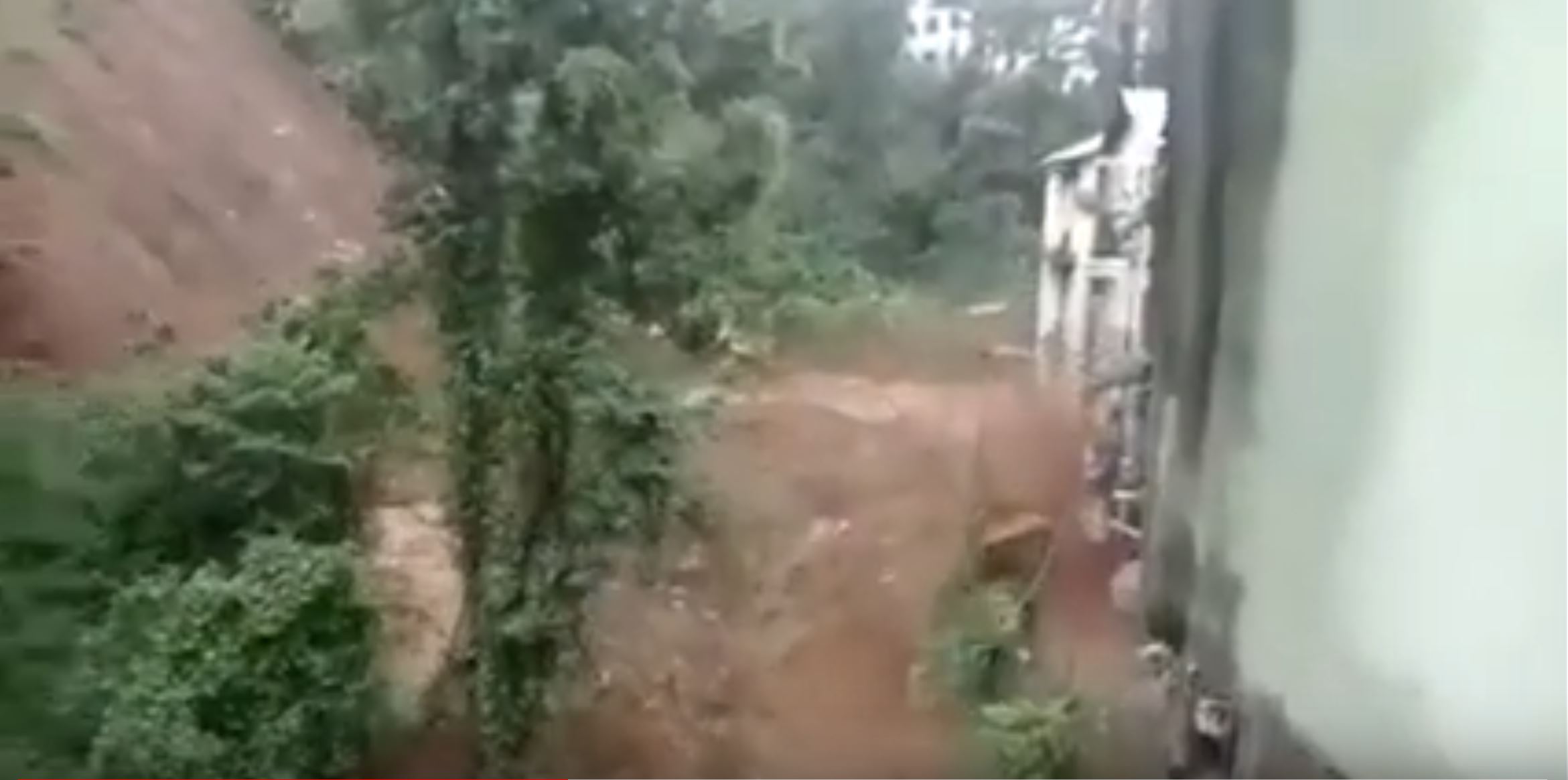 Liquefaction in a landslide in Shillong. 