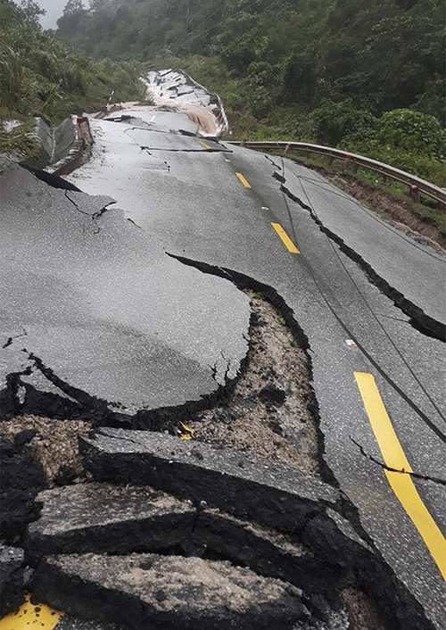 Vietnam road damage
