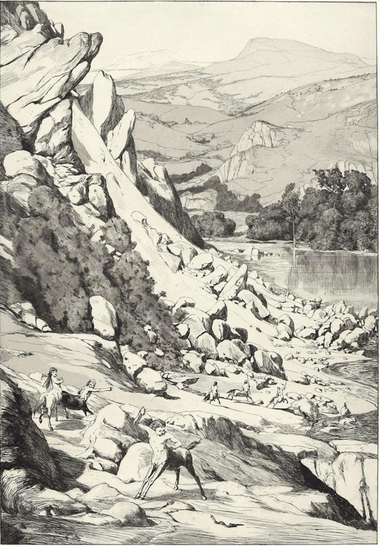 Landslide (Bergstruz) by Max Klinger (1881) 